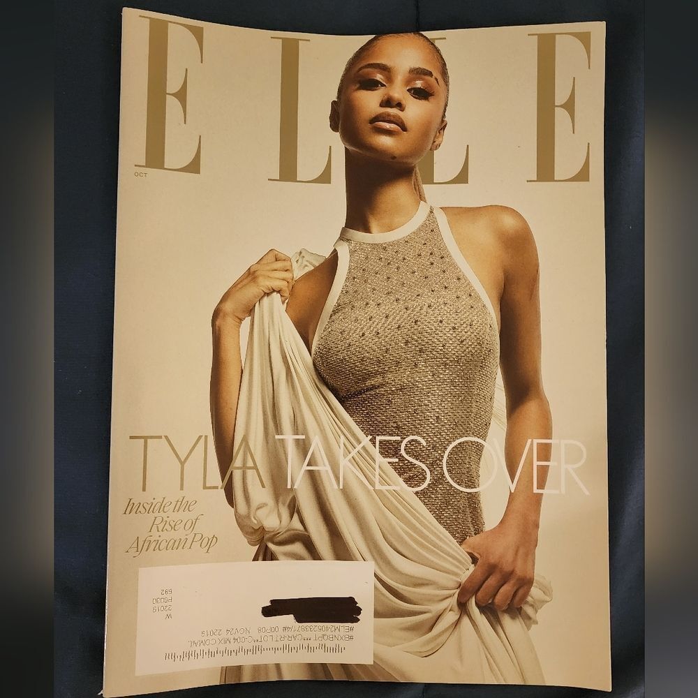Elle Magazine Cover - Cream and Gold Tones